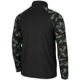 thumbnail image 4 of Men's Colosseum Black Indiana Hoosiers OHT Military Appreciation Take Flight Raglan Quarter-Zip Jacket, 4 of 4