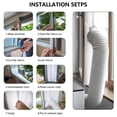 thumbnail image 3 of Smart Home Air Conditioner Seal Strip Adjustable Window Insulation Cover For AC Unit Energy Saving Universal Fit Flexible High Performance Strong Self Stick Cut, 3 of 3