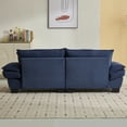 thumbnail image 3 of Love Seat Couches, Upholstered Sofa Sleeper Couch with Throw Pillows, Loveseat Sofa for Living Room, Apartment, Office,Apartmen, Blue, 3 of 9