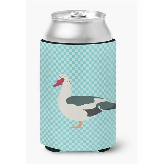 Muscovy Duck Blue Check Can or Bottle Hugger