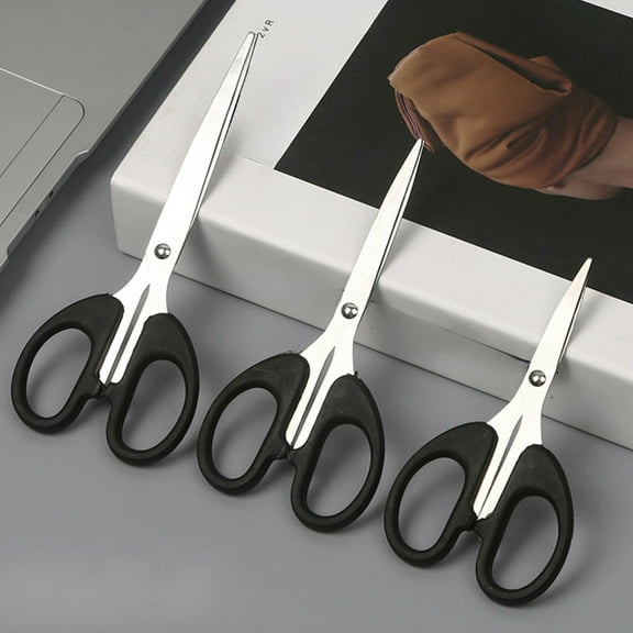 OEFNTAC Home and Kitchen Stainless Steel Scissors Household Paper Cutter Large Medium Small Safety Office Stationery Art Knife 4.72-5.91x2.36in