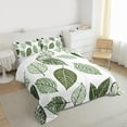 thumbnail image 3 of Manfei Green Leaves 3-Piece Full Size Comforter Sets for Teens Female Men,Botanical Plants Bedding Comforter Set,Nature Tree Lightweight Bedding Sets,Lightweight Room Decor,Reversible, 3 of 8