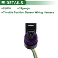 thumbnail image 4 of 3 Pin Sensor Wiring Harnesses Throttle Position Sensor Wiring Harness for BUICK CENTURY No.12102748 Electrical Sensor Cable Assembly 1 Set 18gauge, 4 of 7