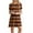 Brown, variant on IROINNID Summer Dresses for Women , Women Wedding Guest Short Dresses, Round Neck and Short Sleeve Stripe Summer Outfits Dress
