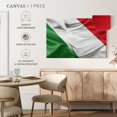 thumbnail image 5 of Elephant Stock Creased Italian Flag Wall Art - Horizontal Canvas Wall Art - Living Room Wall Decor - Flags Canvas - Green And Red Decor - 36" x 24", 5 of 8