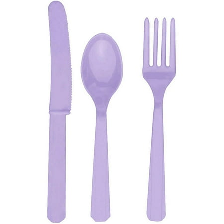 Lavender Forks, Knives and Spoons, 8pk