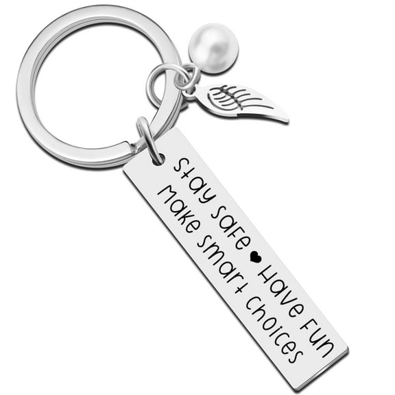 Stay Safe Keychain for Girls –Birthday Gifts for Teen Girls 16-18 16 Year Old Girl Trendy Accessory Unique Birthday Christmas Party Decorations