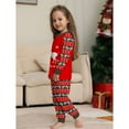 thumbnail image 6 of Matching Family Pajamas Sets Christmas PJ's Letter Plaid Printed Long Sleeve Tee and Bottom Loungewear or One-Piece Jumpsuit, 6 of 9
