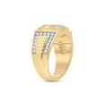 thumbnail image 4 of 10kt Yellow Gold Mens Round Diamond Circle Cluster Ring 1 Cttw, 4 of 4
