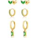 thumbnail image 1 of Juego de aretes de plata para mujer, delicados aretes de aro de plata chapados en oro de 14 quilates/plata, ligeros aretes de cartílago hipoalergénicos, aretes de plata pequeños, joyer, 1 of 5