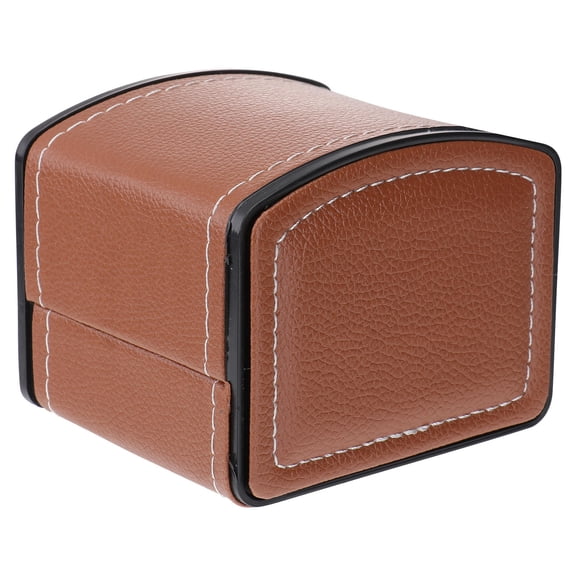 BESTOYARD Sturdy PU Jewelry Box Coffee Color for Watch Storage and Travel