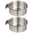 thumbnail image 4 of 2 sets Alimentán de tazas de alimentación de acero inoxidable alimento para pájaros Tazón de comida para el tazón de tazón, 4 of 7