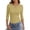 Khaki #022, variant on Womens 3/4 Sleeve Tops Casual Slim Fit Boat Neck T-Shirts Basic Spring Summer Tees L