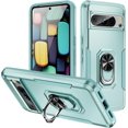 thumbnail image 1 of KOMI pour Google Pixel 8 Pro Étui avec Protecteur d'Écran, Béquille Anneau Réglable à 360° Intégrée, Protection Militaire Blindée Antichoc - Vert, 1 of 5