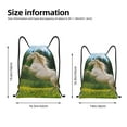 thumbnail image 2 of Kdxio Horse Rearing Up In The Field Print Drawstring Backpack Bag,Waterproof Draw String Back Sack, Gym Drawstring Bags Swim Bag For Unisex, 2 of 5