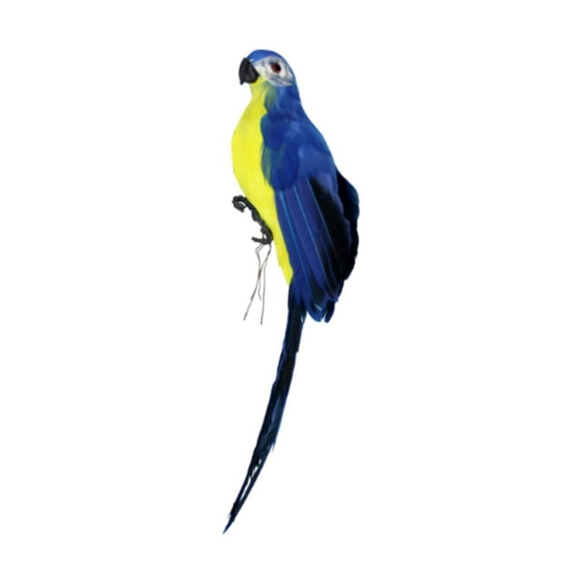 Simulación Estatua de la estatua de la escultura de aves Decoración de la colección de la pared de la pared de la pared para el césped al aire libre Azul 35 cm