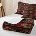 thumbnail image 4 of Erosebridal Southwestern Aztec Bed Spread Queen, Retro Geometric Queen Coverlet Set, Olive Rust Red Tan Black 3-Piece, 1 Quilt and 2 Pillowcases, 4 of 7