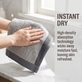 thumbnail image 4 of REGALWOVEN Cotton Striped Hand Towel, 13 x 29 Inches Soft Absorbent Bathroom Hand Towels for Bathroom, Kitchen, Gym, Spa, Hotel Grey 4pk, 4 of 7