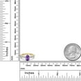 thumbnail image 6 of Gem Stone King 14K Two Tone Gold Purple Amethyst and Lab Grown Diamond Engagement Ring for Women | 2.05 Cttw | Oval 8X6MM | Gemstone February Birthstone | Size 7, 6 of 6