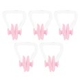 thumbnail image 2 of Clip de natación de 5 piezas ños y adultos, clip de protección de silicona rosa Rosado Cola Clip nasal, 2 of 6