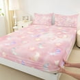 thumbnail image 3 of Manfei Kawaii Gradient Moon Stars 4pcs Bed Sheets for Teens Girls Boys,Dreamy Princess King Sheets,Ombre Watercolor Super Cozy Sheet Set,Luxury Bedroom Decor, 3 of 7
