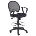 thumbnail image 2 of Boss Office Products Mesh Drafting Stool with Loop Arms in Black, 2 of 4