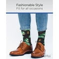 thumbnail image 5 of MeMoi Money Bags Cash Print Bamboo Blend Men's Crew Socks - Mens - Male, 10-13, Navy Blazer, 5 of 12