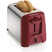 Hamilton Beach 2 Slice Extra Wide Slot Toaster with Shade Selector, Toast Boost, Auto Shutoff, Red (22623)