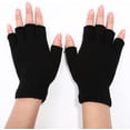 thumbnail image 6 of Visland 2 Pair Half Finger Gloves Winter Knit Warm Stretchy Mittens Fingerless Gloves in Common Size for Men and Women, 6 of 7