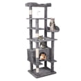 thumbnail image 4 of Pefilos 71" Multi-Level Cat Tree Tower for Indoor Cats, Cat Condo for Large Cats with Sisal-Covered Scratching Posts, Gray, 4 of 23
