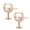 Rose Gold, variant on Women Hollow Wine Glass Cubic Zirconia Ear Stud Earrings Jewelry-Rose Gold