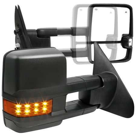 Toyota Tundra Heated Powered Extend Black Abs Towing Mirrors Amber Led Signal