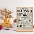 thumbnail image 5 of GBBG 40th Birthday Decorations Gift for Women Men, Retro Back in 1986 Poster Acrylic Sign Centerpiece with Stand, Vintage 40th Anniversary Table Decor, Funny 40 Years Old Birthday Party Supplies, 5 of 8