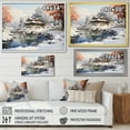 thumbnail image 4 of Designart "Snowy Hot Bath Japanese Onsen in Winter II" Japan Art Floater Framed Canvas Print, 4 of 7