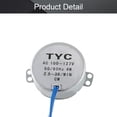 thumbnail image 3 of HUGFEGWE Synchronous Motor AC 110V 2.5-3RPM Turntable Motor Synchron Motor CW Direction 4W TYC-50 D Shaft CJB91-113417, 3 of 7