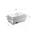 thumbnail image 2 of RIEDHOFF 9QT Stainless Steel Chafing Dish with Water Pan, Food Pan, Lid, and Accessories, Silver, 2 of 7