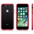 thumbnail image 2 of Nakedcellphone [Red] MAGNETIC Snap-On Case Aluminum Cover with Transparent Rear 9H Hard TEMPERED GLASS Clear Protector for Apple iPhone 8, iPhone 7, 2 of 8