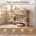 thumbnail image 4 of Costway Rattan Console Table with 2 Drawers, Shelf & 2 Anti-Tipping Kits for Small Space Natural, 4 of 5