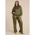 thumbnail image 4 of ELOQUII Women's Plus Size Slit Hem Faux Leather Pant, 4 of 4