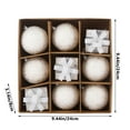 thumbnail image 4 of Christmas Balls, Christmas Tree Ornaments, 9 Pcs Christmas Tree Decorative Balls for Holiday Wreath Decoration, Lightweight Durable Foam Material, 8cm Easy to Hang White Pink Red Set, 4 of 7