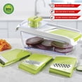 thumbnail image 2 of Brentwood Mandolin Slicer with 5 Cup Storage Container and 4 Interchangeable Stainless Steel Blades in Green, 2 of 7