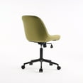 thumbnail image 4 of YOUNIKE Desk chair, Armless Swivel Office Chair, Faux Leather Task Chairs, Upholstered Computer Chair, Home Chair with Wheels, Bedroom, Dorm, Living Room, Avocado Green, 4 of 15