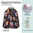 thumbnail image 5 of Baseballs Flames Pattern Backpack for School, Cute School Bag with Adjustable Shoulder Straps and Padded Back, 15.3"x11"x7.1", 5 of 5