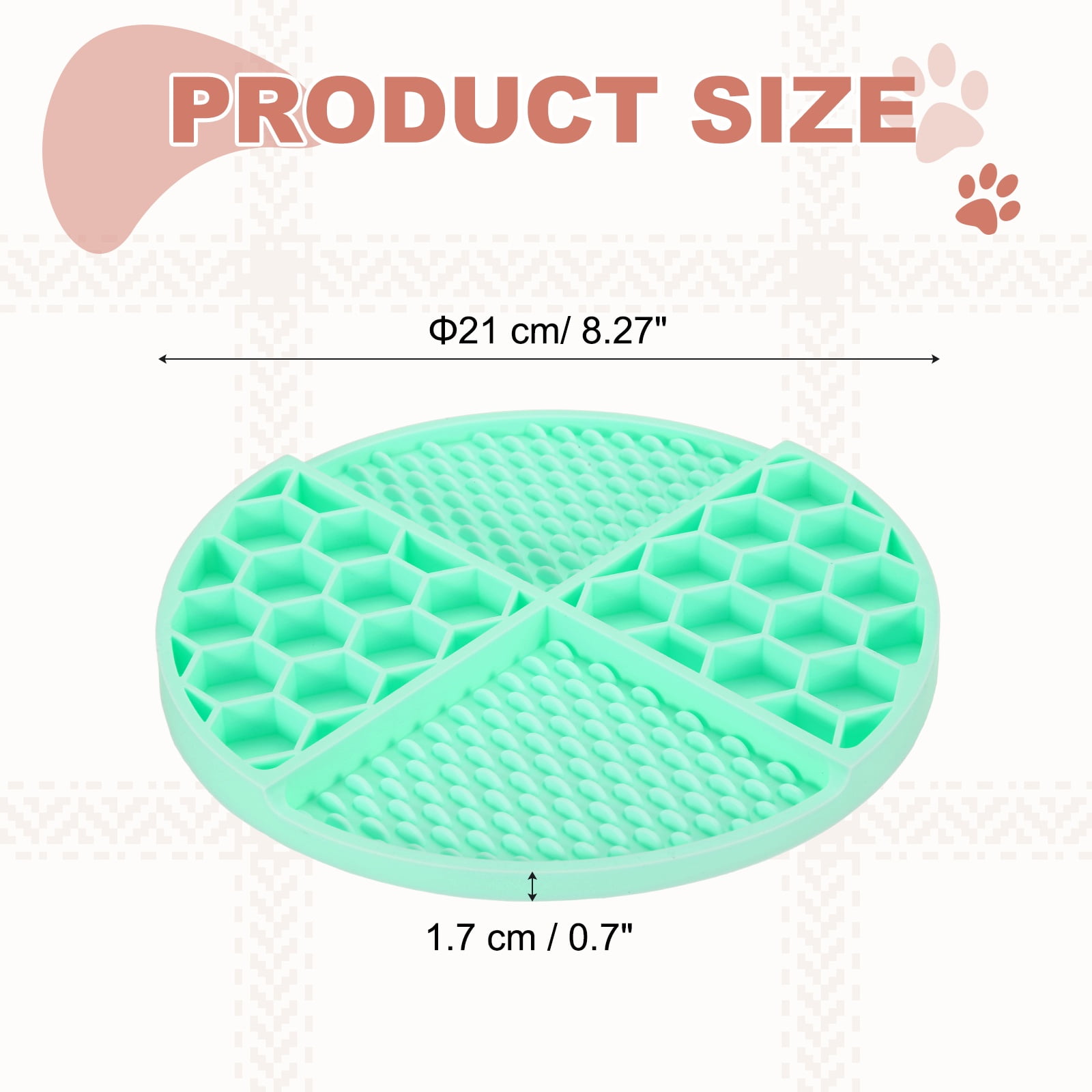 Uxcell Slow Feeder Dog Bowls, Puzzle Slow Eater Dog Food Bowl, (Dark Green & Diameter: 8.27"), Intended for Fast Eater Small / Medium Dogs / Helps Prevent Abdominal Gas Anti-Choking
