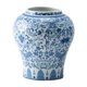 thumbnail image 1 of Jarrón de cerámica para flores, jarrón de porcelana azul y blanca, organizador de flores, soporte para plantas Azul claro, 1 of 9