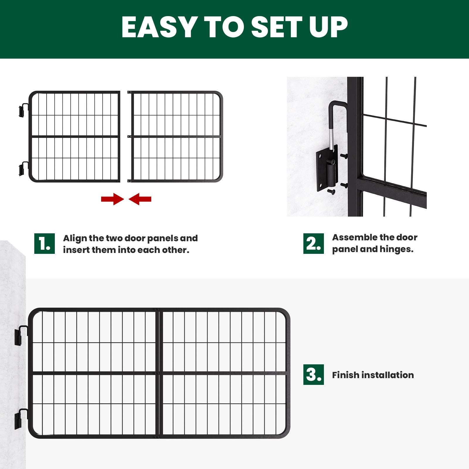 Horse Stall Gates Single Layer directional switches,48x24In Horse Heavy-Duty Stall Door Guards, Stall Fence for Horses Goat Animals Pet