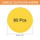 thumbnail image 2 of 60 PCS Recortes de Círculo Amarillo Dorado de 6 Pulgadas para Manualidades DIY Decoración de Tableros de Anuncios en el Aula, 2 of 6