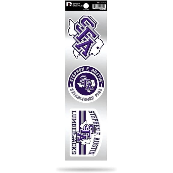 Stephen F Austin State University Lumberjacks Retro Decal Sticker Sheet 3-Piece