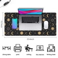 thumbnail image 5 of Long Mouse Pads for Desk,Black Gold Sun Moon Star Pattern Desk Mats on Top Of Desks, Desk Mouse Pad Extra Large with 3mm Non-Slip Base and Stitched Edge for Gaming,Office,Work,Home 35.4"x15.7", 5 of 6