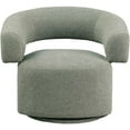 thumbnail image 5 of Meridian Furniture Niya Green Linen Textured Fabric Swivel Accent Chair, 5 of 11